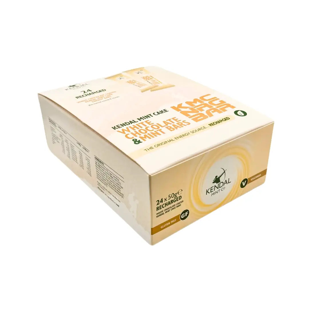 KMC NRG BAR: White Chocolate Coated Kendal Mint Cake 50g (Clearance)