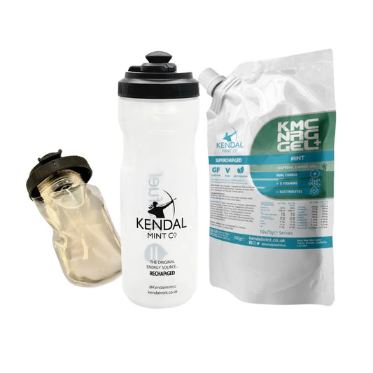 KMC NRG GEL+ Nachfüllbare & DualFuel Flasche Set - Mint Caffeine (10 x 70g)