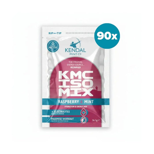 KMC ISO MIX + Elektrolyte + Dual-Charge-Kohlenhydrate – Himbeer-Minze 90 x 37 g