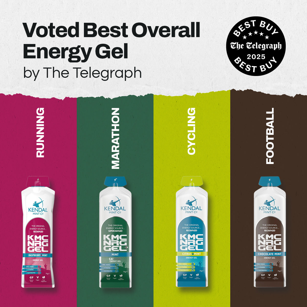 KMC NRG GEL Mixed Flavour Energy Gel Bundles