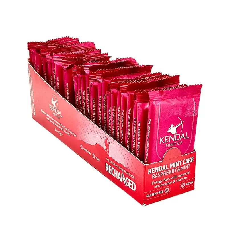 KMC NRG BAR Kendal Mint Cake Pocket-sized Energy Bar - Raspberry & Mint