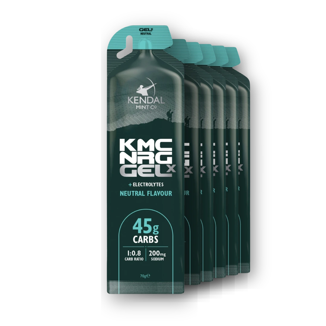 Kendal Mint Co KMC NRG GELX packets of 6 on a white background