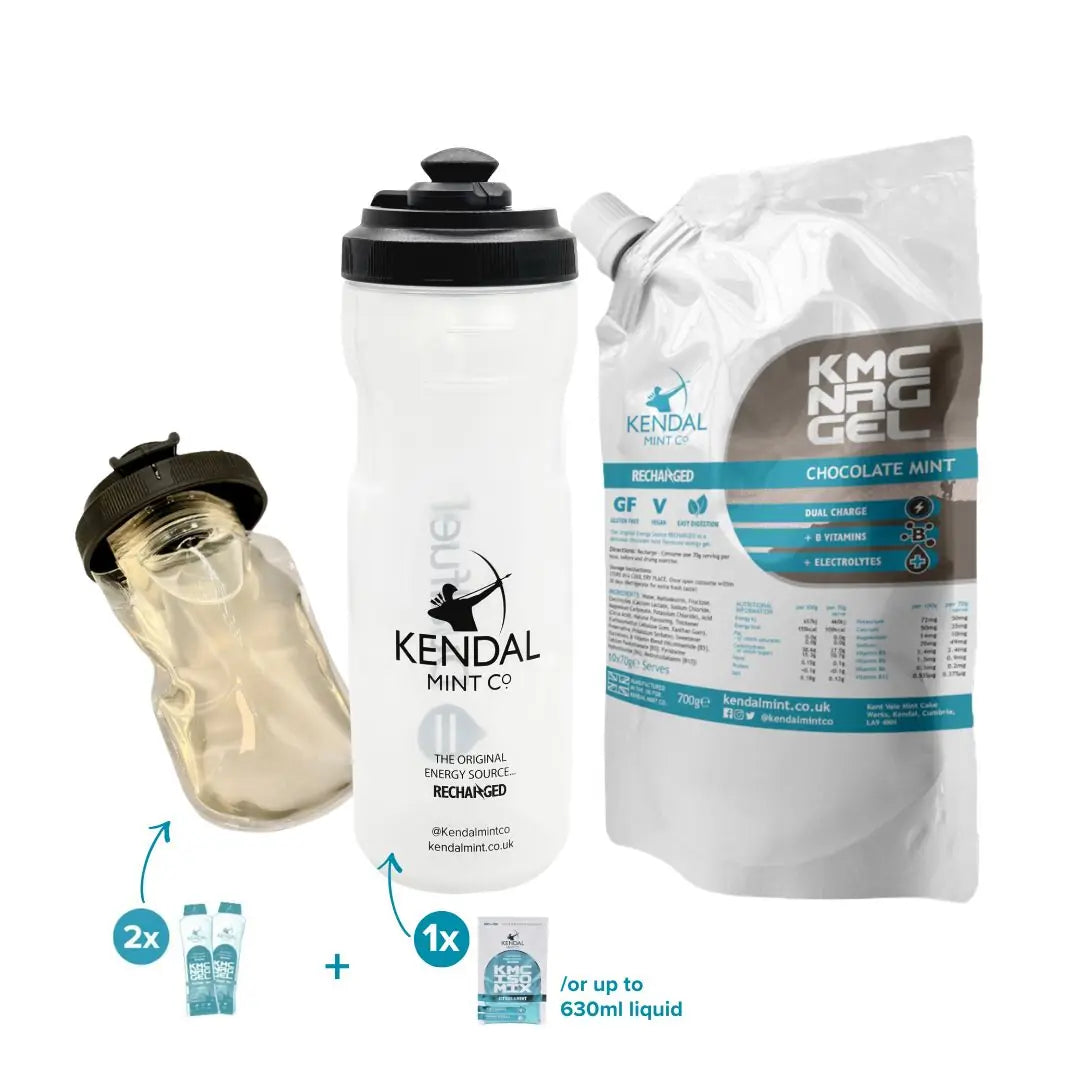 KMC NRG GEL Nachfüllbare & DualFuel Flasche Bundle - Chocolate Mint (10 x 70g)