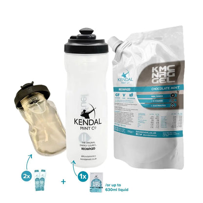 KMC NRG GEL Nachfüllbare & DualFuel Flasche Bundle - Chocolate Mint (10 x 70g)