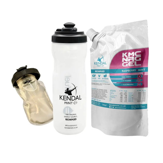 KMC NRG GEL Nachfüllbare & DualFuel Flaschen-Bundle - Himbeere & Minze (10 x 70g)