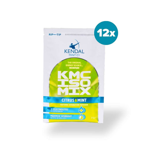 KMC ISO MIX Isotonische Flüssigkeitszufuhr | +Elektrolyte | Vegan und glutenfrei | 12 x 37g