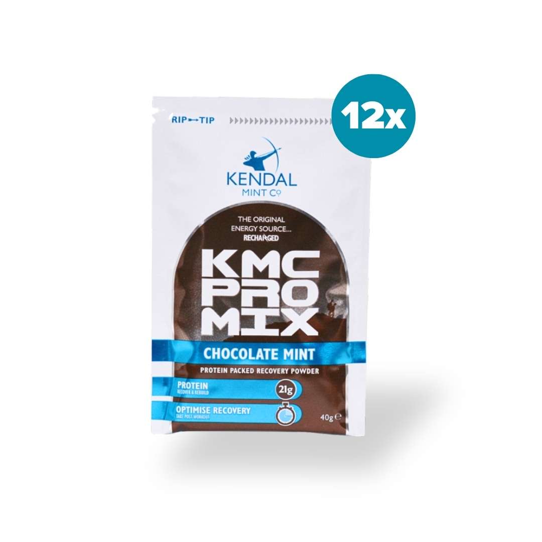 KMC PRO MIX Whey Protein Herstelpoeder | Chocolade-muntsmaak | 12 x 40 g