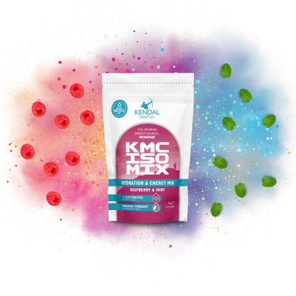 KMC ISO MIX Isotonic Hydration | Raspberry & Mint | Recyclable Pouch 1kg - 27 Serves - Flavour - Kendal Mint Co®