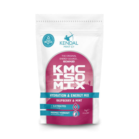 KMC ISO MIX Isotonic Hydration | Raspberry & Mint | Recyclable Pouch 1kg - 27 Serves - Kendal Mint Co®