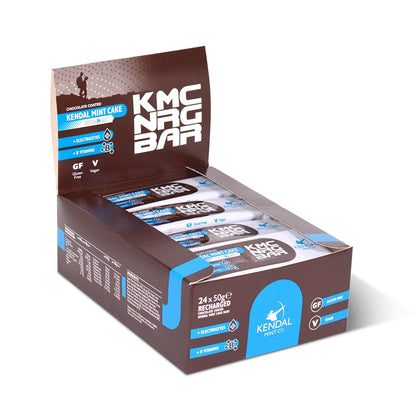 KMC NRG BAR Chocolate Coated Kendal Mint Cake Recharged - KMC NRG BAR - Kendal Mint Co® - 24 x 50g (Save)