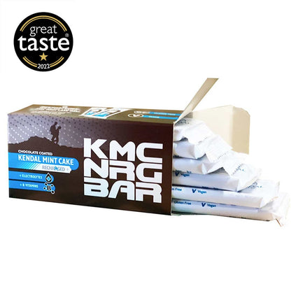 KMC NRG BAR Chocolate Coated Kendal Mint Cake Recharged - KMC NRG BAR - Kendal Mint Co® - 6 x 50g