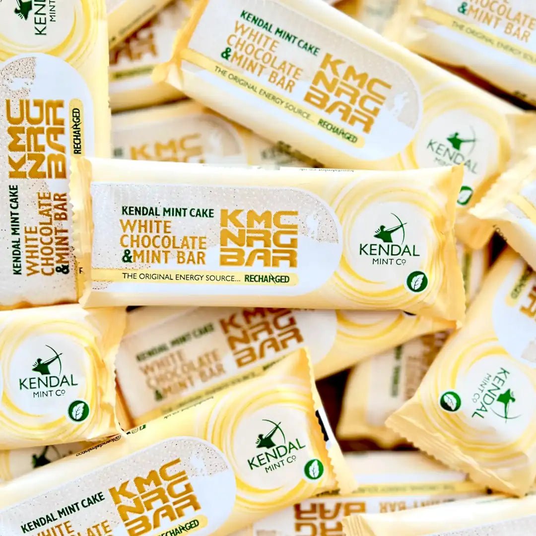 KMC NRG BAR: White Chocolate Coated Kendal Mint Cake 50g (Exclusive) - KMC NRG BAR - Kendal Mint Co® - 6 x 50g