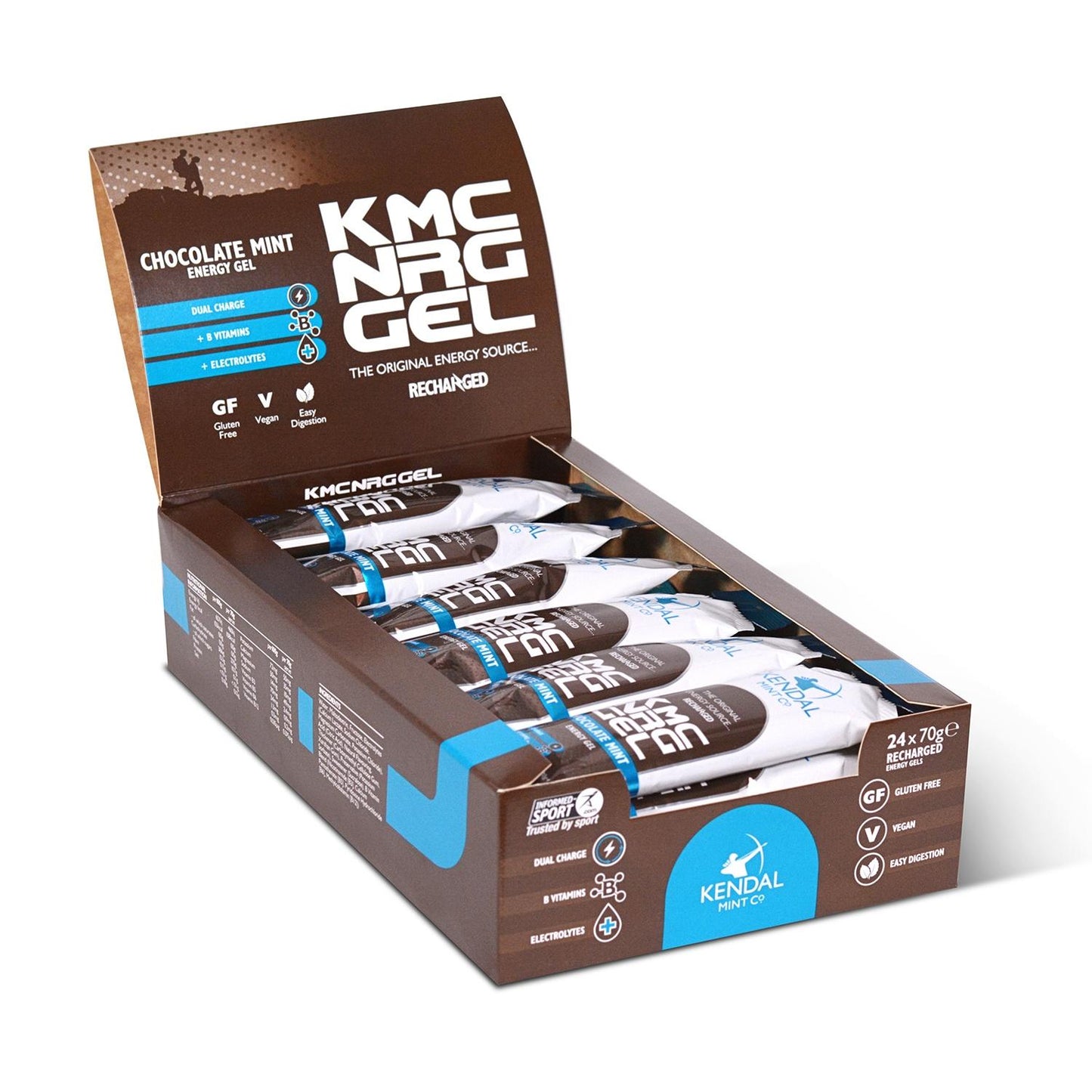 KMC NRG GEL Chocolate Mint Energy Gel 70g - KMC NRG GEL - Kendal Mint Co® - 24 x 70g (Save)