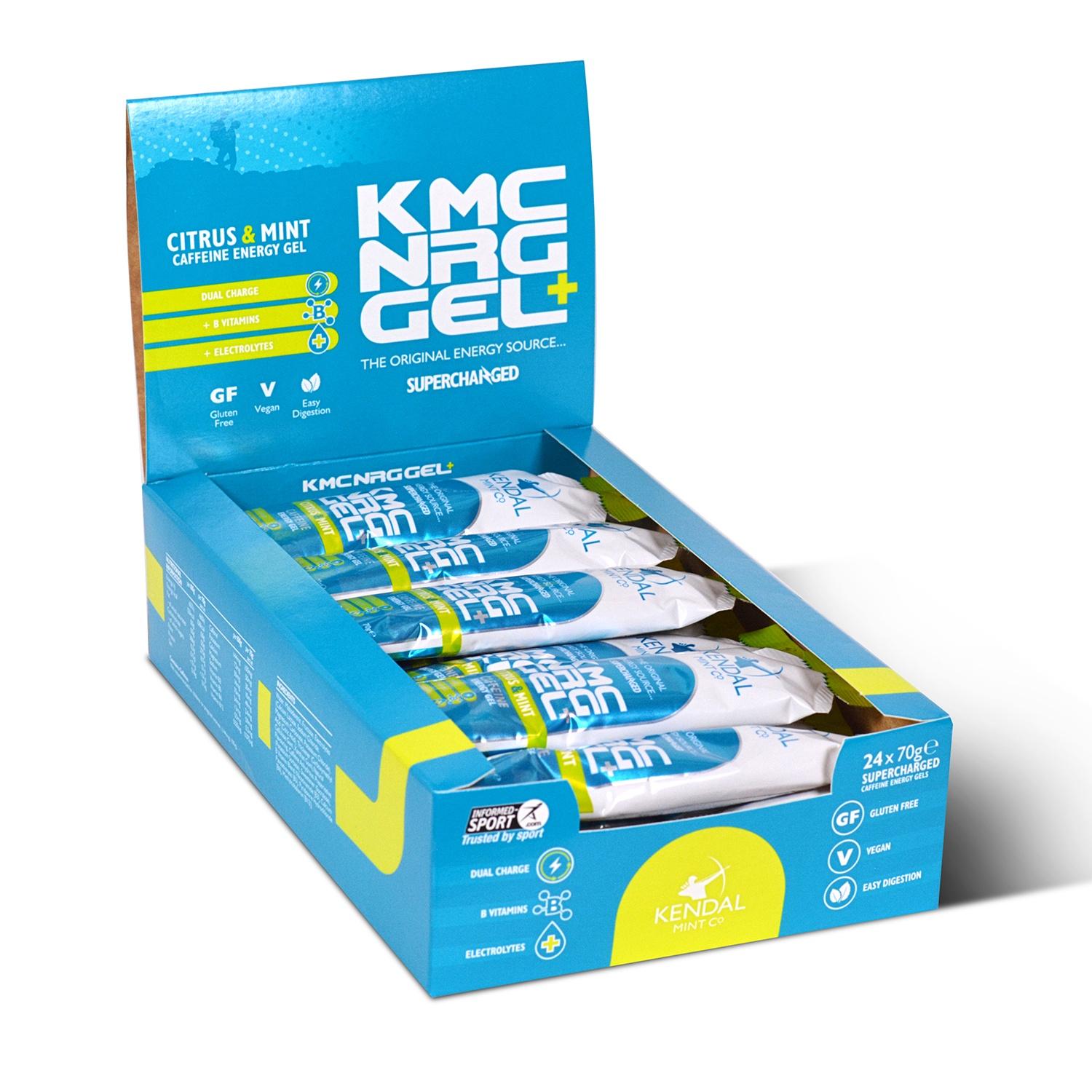 KMC NRG GEL+ Citrus & Mint Caffeine Energy Gel 70g - KMC NRG GEL - Kendal Mint Co® - 24 x 70g (Save)