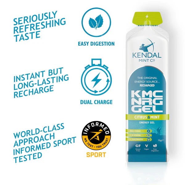 KMC NRG GEL Citrus & Mint Flavour Bundle L (48x70g Gels) - Bundle - Kendal Mint Co® - 