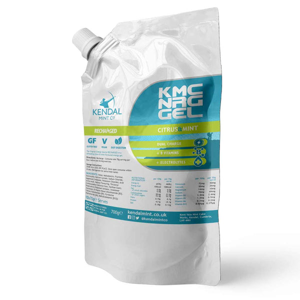 KMC NRG GEL Energy Gel Refill Pouch Citrus & Mint (10 x 70g Serves)