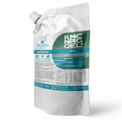 KMC NRG GEL+ Energy Gel Refill Pouch Mint Caffeine (10 x 70g Serves) -  Kendal Mint Co® - Refill Pouch