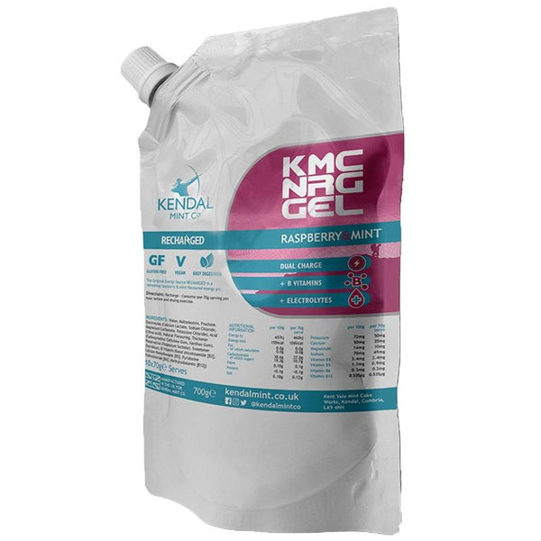 KMC NRG GEL Energy Gel Refill Pouch Raspberry & Mint (10 x 70g Serves)