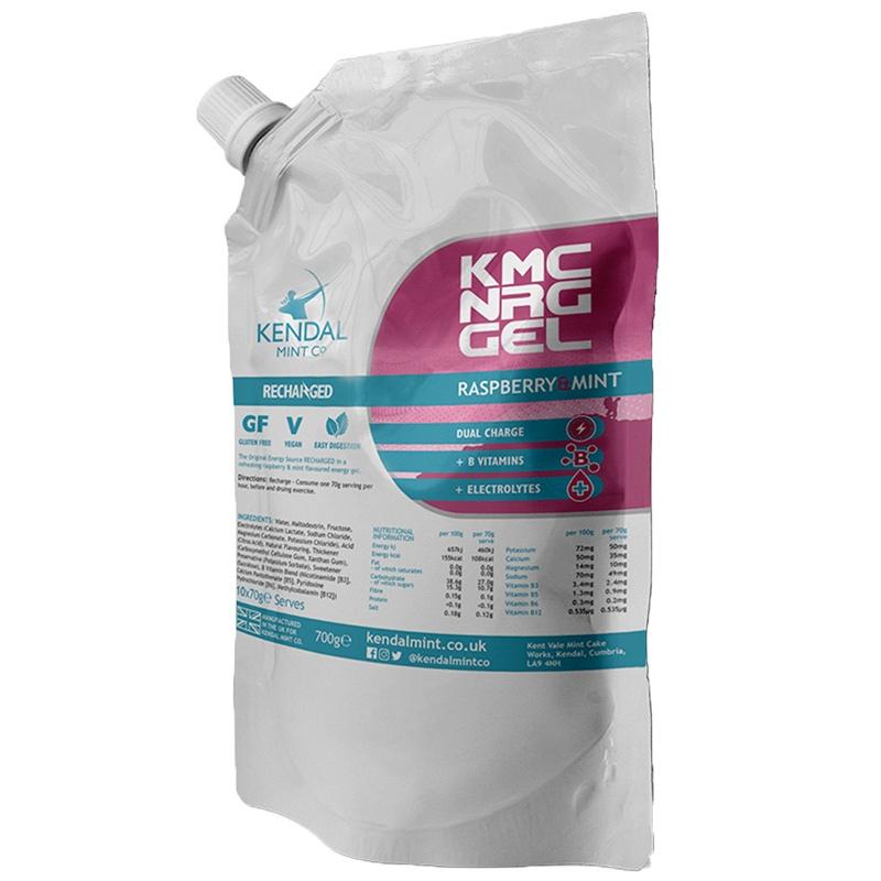 KMC NRG GEL Raspberry & Mint Energy Gel 70g - KMC NRG GEL - Kendal Mint Co® - 24 x 70g (Save)