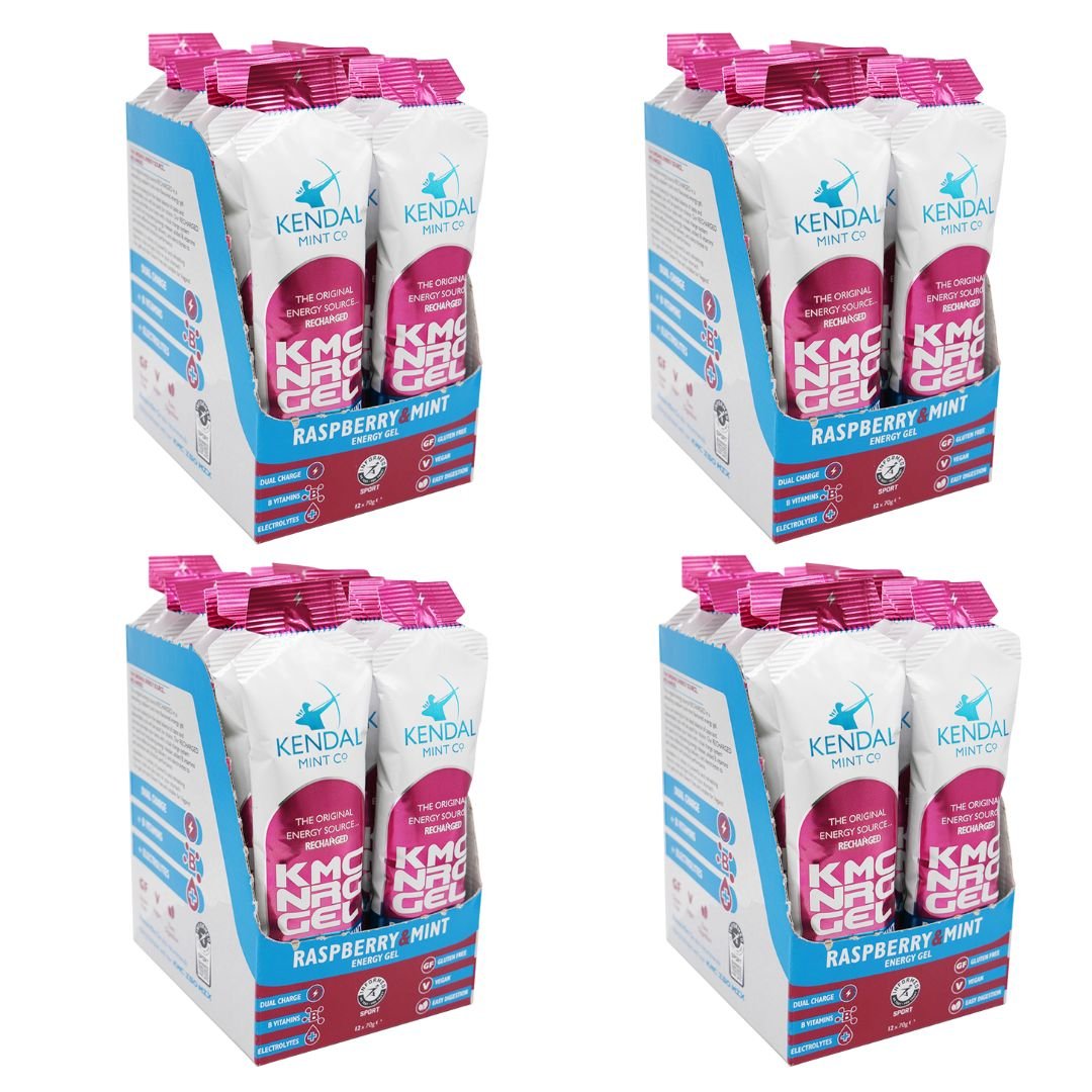 KMC NRG GEL Raspberry & Mint Flavour Bundle L (48x70g Gels) - Bundle - Kendal Mint Co® - 