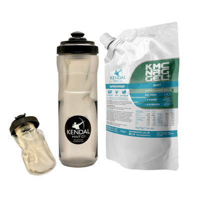 KMC NRG GEL+ Refillable & Squeeasy Bottle Bundle - Mint Caffeine (10 x 70g) - KMC NRG GEL- Kendal Mint Co®