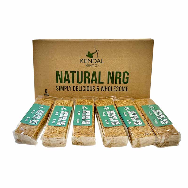 Natural NRG: Rolled Oat Flapjack Energy Bar (Vegan) - KMC Natural NRG BAR - Kendal Mint Co® - 6 x 70g
